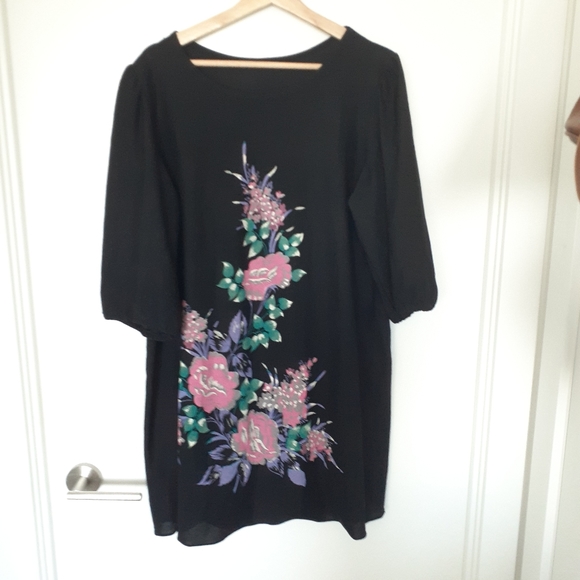 Vintage Puff Sleeve Shif Dress - Picture 2 of 4